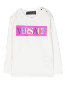 Versace Kids t-shirt à logo imprimé - Blanc