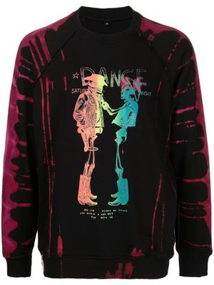 Stain Shade x Hiroshi Fujiwara sweat à imprimé graphique - Noir