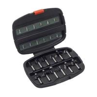 Bosch Accessories Set di 12 frese in metallo duro (per legno, gambo Ø 8 mm, accessori per fresatrici)