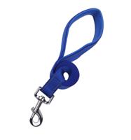 Nobleza Hondenriem blauw met gevoerd handvat - Reflecterend - Lengte 120 cm - Breedte 2 cm