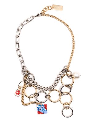 Marni collier en chaîne à breloques - Multicolore