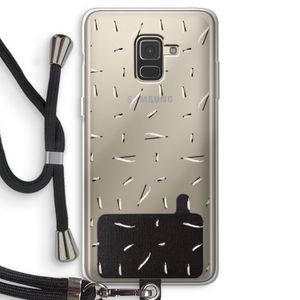 Hipster stripes: Samsung Galaxy A8 (2018) Transparant Hoesje met koord