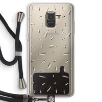 Hipster stripes: Samsung Galaxy A8 (2018) Transparant Hoesje met koord