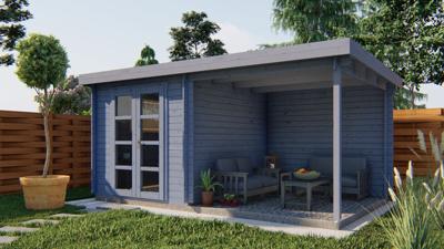 Blokhut - Tuinhuis Eirunn | 28 mm | honinggeel geïmpregneerd