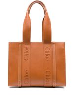 Chloé sac cabas Woody médium - Marron - thumbnail