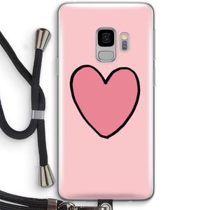 Hartje: Samsung Galaxy S9 Transparant Hoesje met koord