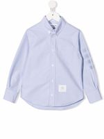 Thom Browne Kids chemise à rayures - Bleu - thumbnail