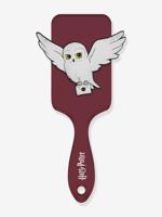 Harry Potter haarborstel met 3D-applicatie Hedwig in siliconen bordeauxrood