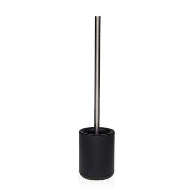 Toiletborstel Versa Zwart Metaal Staal Polypropyleen TPR 10,5 x 47,5 x 10,5 cm