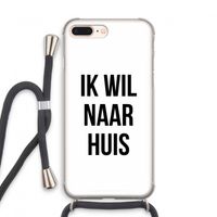 Ik wil naar huis: iPhone 8 Plus Transparant Hoesje met koord