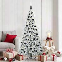 VidaXL Kunstmatige inklapbare kerstboom wit 180 cm pe en pvc