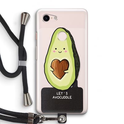 Avocuddle: Pixel 3 Transparant Hoesje met koord