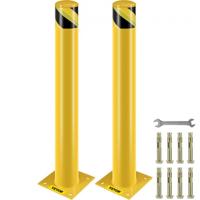 VEVOR 2 stuks 36" Parkeerplaats Veiligheidspaal Parkeerbarrièrepalen, 20x20cm Parkeerbarrière Parkeerpaal, Parkeerpaal Verkeerswegbuisstang, Geschikt voor binnen- en buitenruimtes, Parkeerplaatsen