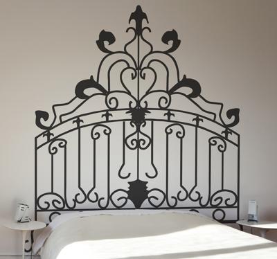 Rococo hoofdeind bed sticker Rococo hoofdeind bed sticker