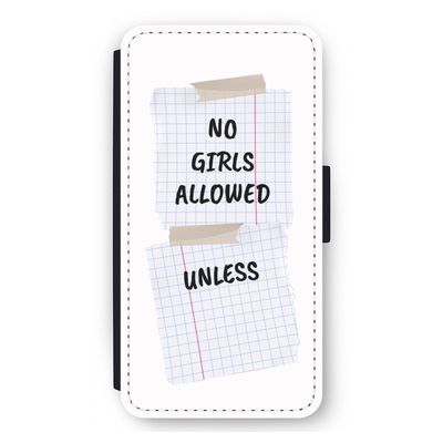 No Girls Allowed Unless: iPhone 11 Pro Max Flip Hoesje