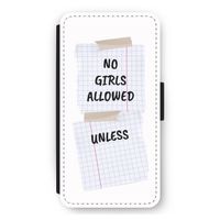 No Girls Allowed Unless: iPhone 11 Pro Max Flip Hoesje