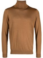 Laneus rollneck fine-knit jumper - Marron