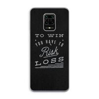Risk loss: Xiaomi Redmi Note 9 Pro Transparant Hoesje Risk loss: Xiaomi Redmi Note 9 Pro Transparant Hoesje