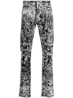 Philipp Plein jean à imprimé graphique all-over - Gris