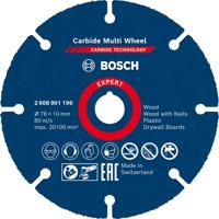 Bosch Accessoires expert carbide multi wheel doorslijpschijf 76 mm, 1 mm, 10 mm - 1 stuk(s) - 2608901196
