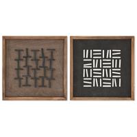 Schilderij Home ESPRIT Modern 40,2 x 4 x 40,2 cm (2 Stuks)