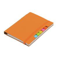 Schoolschriften/notitieboeken - A6 formaat - 70 gelinieerde pagina - oranje - met balpen