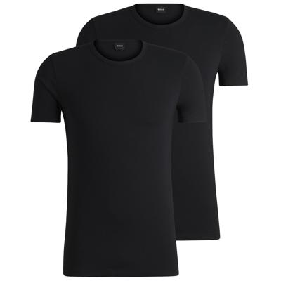 Hugo Boss T-shirt Modern slim fit 2-pack zwart