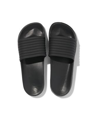HEMA Dames badslippers met ribbelband zwart (zwart)
