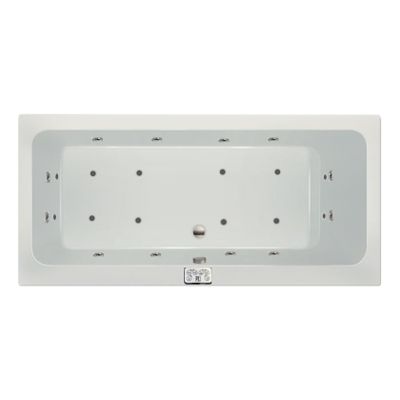 Whirlpool bad Xenz Kristal | 170x75 cm | Acryl | Elektronisch | Combisysteem | Glans wit