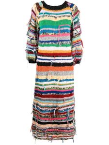 CAVIA robe en maille torsadée à effet usé - Multicolore