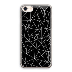 Geometrische lijnen wit: iPhone 8 Transparant Hoesje