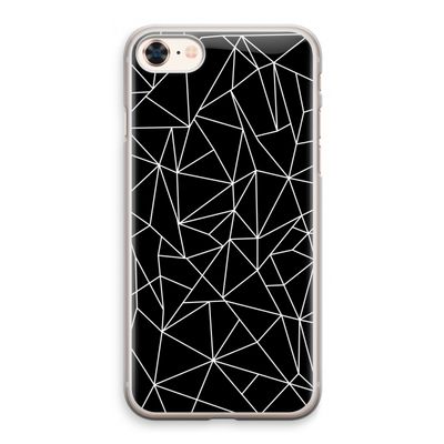 Geometrische lijnen wit: iPhone 8 Transparant Hoesje