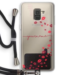 Kusjes: Samsung Galaxy A8 (2018) Transparant Hoesje met koord