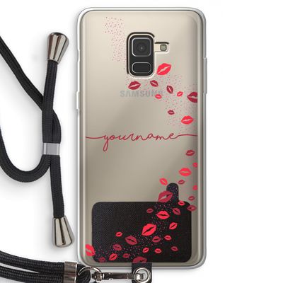 Kusjes: Samsung Galaxy A8 (2018) Transparant Hoesje met koord