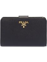 Prada portefeuille moyen à logo - Noir - thumbnail