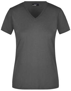 James & Nicholson JN972 Ladies´ Slim Fit V-T - Graphite-(Solid) - XL