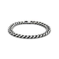 Armband Gourmetschakel zilver oxide 8,5 mm
