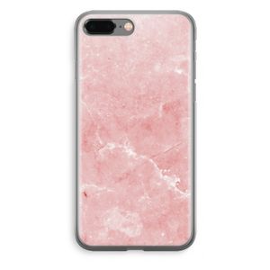 Roze marmer: iPhone 8 Plus Transparant Hoesje