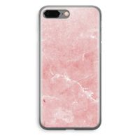 Roze marmer: iPhone 8 Plus Transparant Hoesje