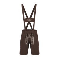 Lederhose, bruin met opdruk