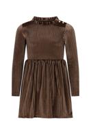 Like Flo winter jurk meisjes - bruin - Mara - knopen op mouw