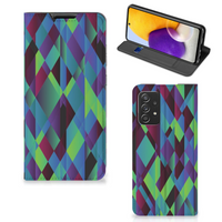 Samsung Galaxy A72 (5G/4G) Stand Case Abstract Green Blue - thumbnail