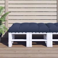 VidaXL Palletkussen 120x80x12 cm stof marineblauw