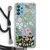 Botanical sweet flower heaven: Samsung Galaxy A32 4G Transparant Hoesje met koord