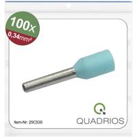 Quadrios 25C535 Adereindhulzen 0.34 mm² Deels geïsoleerd Turquoise 100 stuk(s)