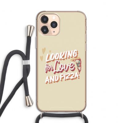 Pizza is the answer: iPhone 11 Pro Transparant Hoesje met koord