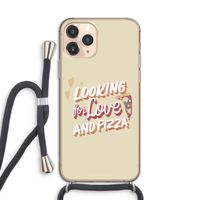 Pizza is the answer: iPhone 11 Pro Transparant Hoesje met koord