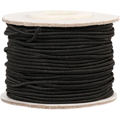 Creativ Company Elastiek dikte 1mm zwart, 25m