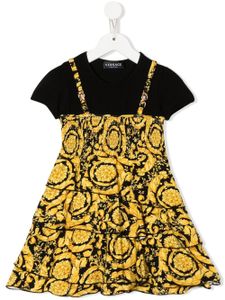 Versace Kids robe à imprimé baroque - Noir