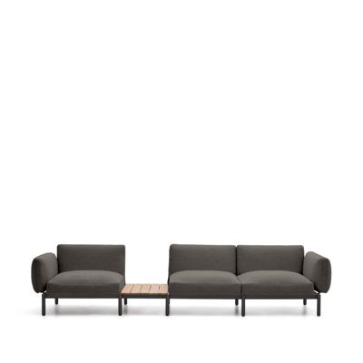 Kave Home 3-zits Bank 'Sorells' Met tafel, kleur Grijs